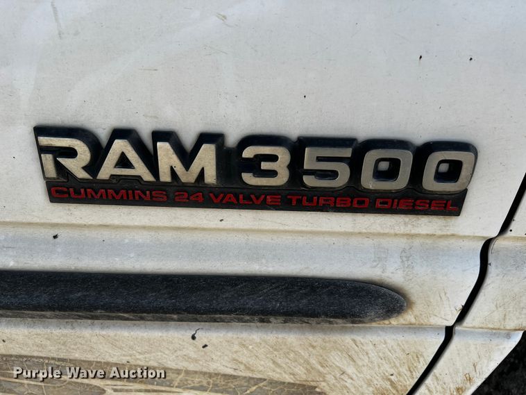 image for item DQ1978 1998 Dodge Ram 3500  pickup truck cab and chassis