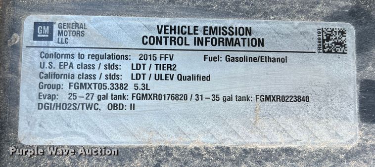 image for item DS2768 2015 Chevrolet Tahoe Police  SUV