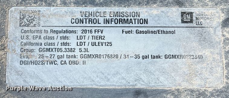 image for item DS2769 2016 Chevrolet Tahoe Police  SUV