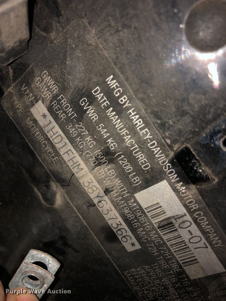 image for item GA9657 2008 Harley Davidson Road King Police  motorcycle