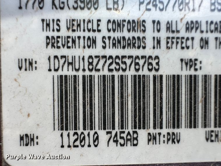 image for item GP9613 2002 Dodge Ram 1500  Quad Cab pickup truck