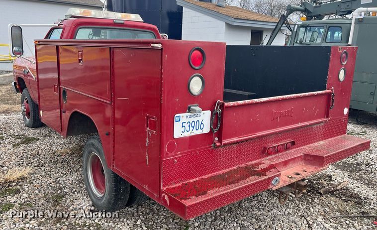 image for item HP9471 1990 Dodge Ram W350  utility bed pickup truck