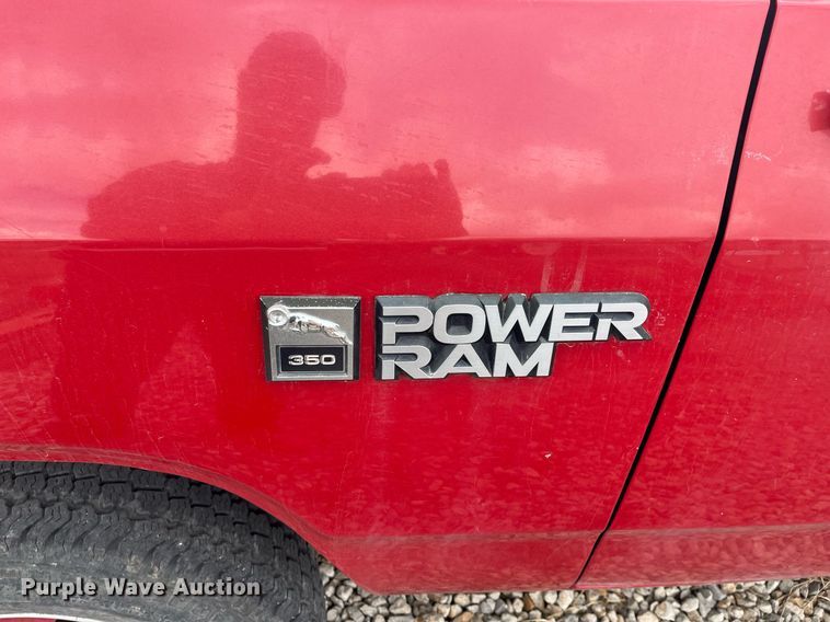 image for item HP9471 1990 Dodge Ram W350  utility bed pickup truck