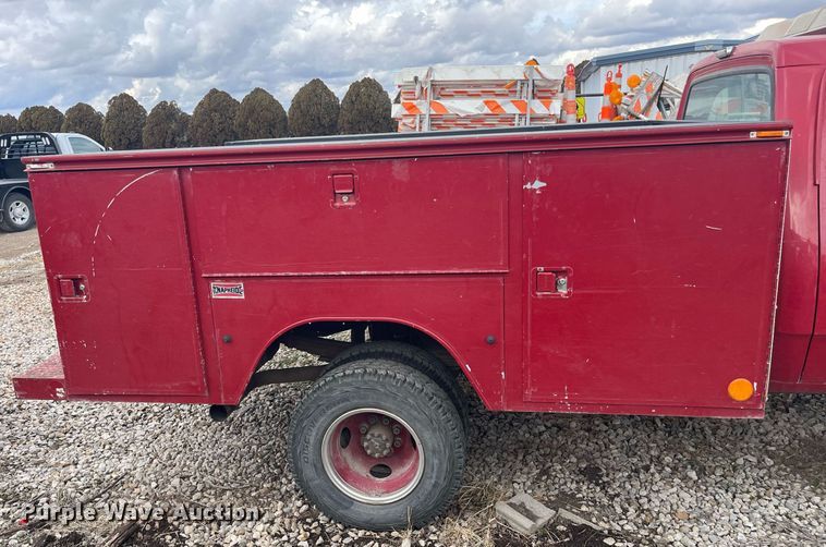 image for item HP9471 1990 Dodge Ram W350  utility bed pickup truck