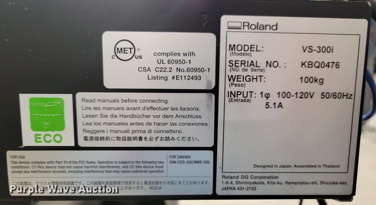 image for item IO9392 Roland VS-300i  printer
