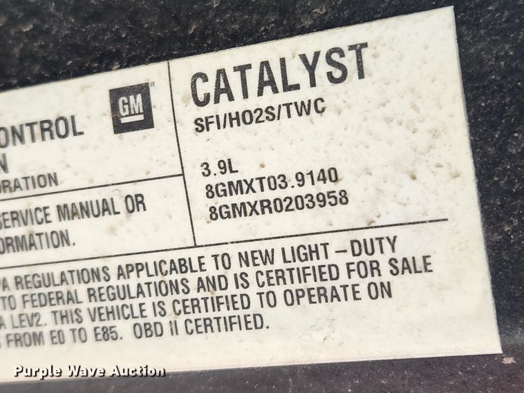 image for item JB9562 2008 Chevrolet Uplander  van