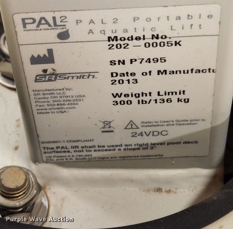 image for item JB9628 S.R. Smith PAL 2  Aquatic lift