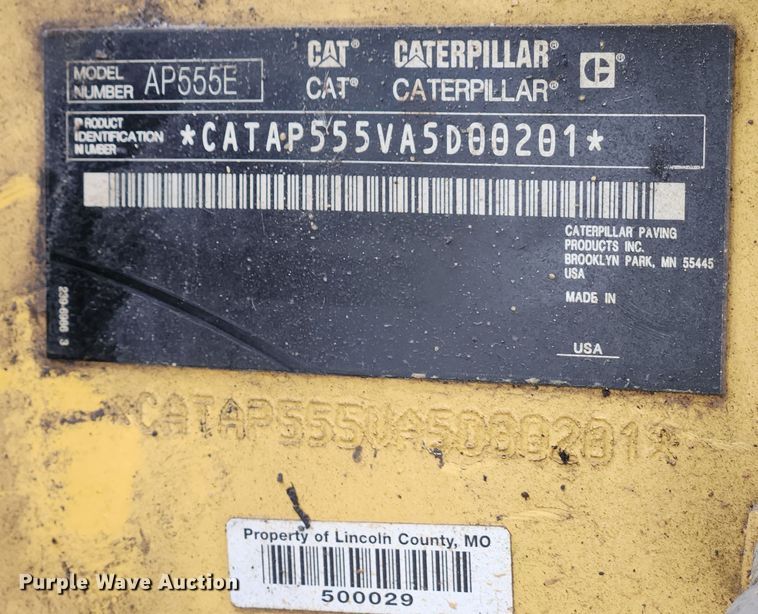 image for item JB9630 2011 Caterpillar AP555E  paver