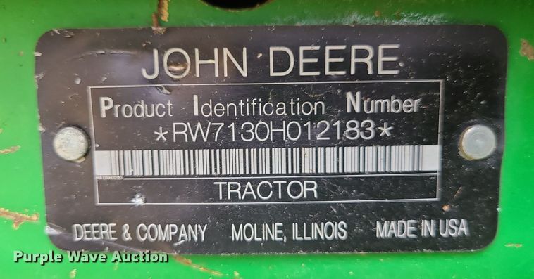 image for item JG9397 2009 John Deere 7130 Premium  tractor