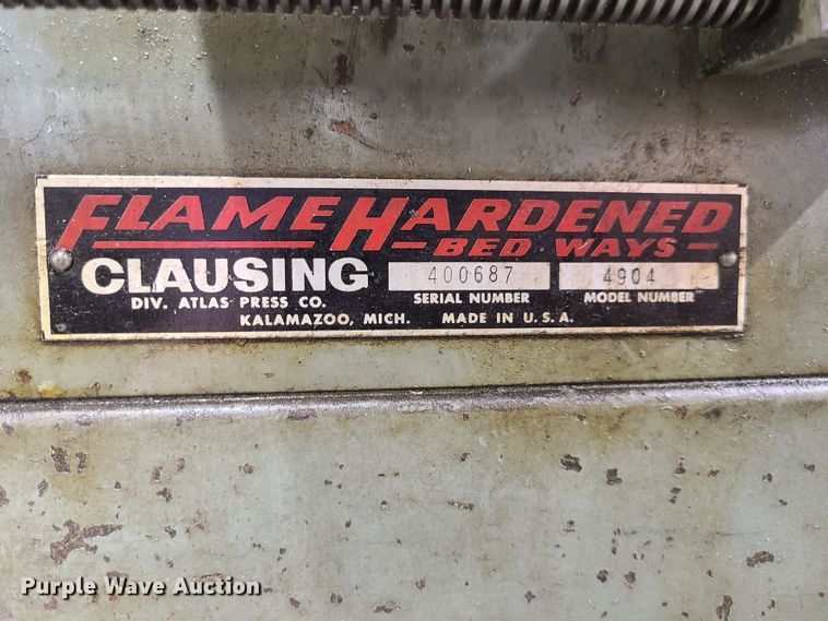 image for item JW9729 Clausing 4904  lathe