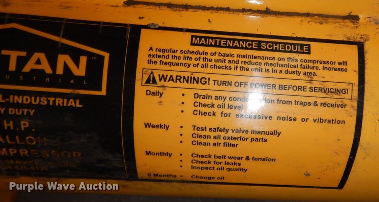 image for item KS9455 Titan Industrial  air compressor