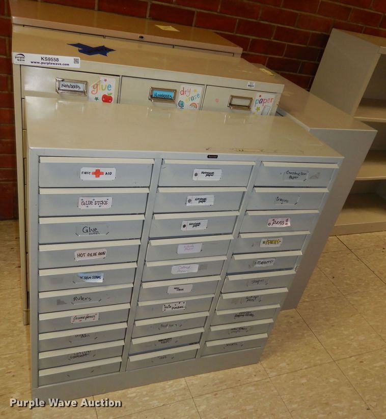 image for item KS9558 (6) metal cabinets