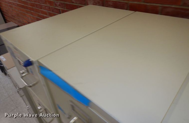 image for item KS9561 (8) metal four drawer file cabinets