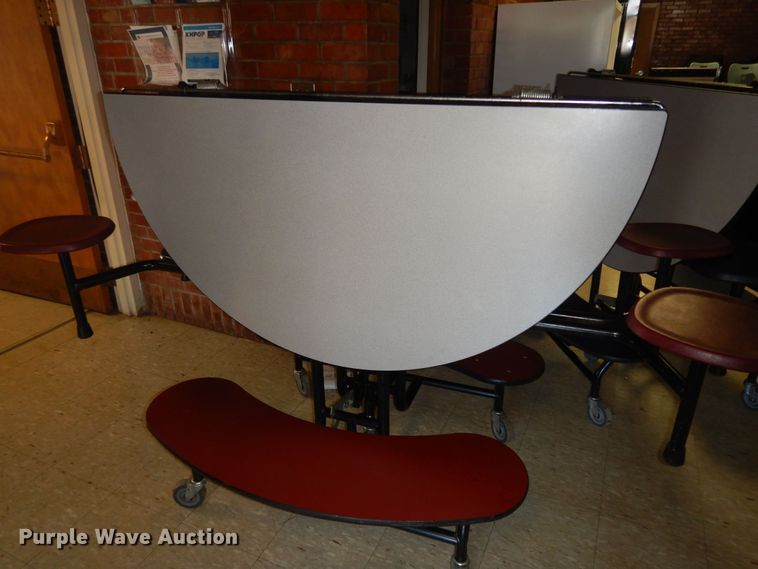 image for item KS9571 (5) fold up round lunch room tables