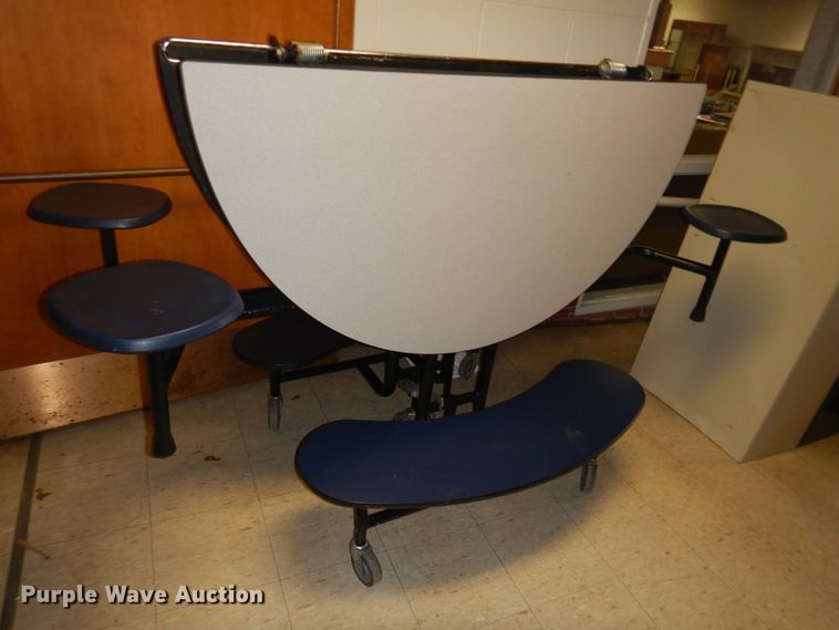 image for item KS9571 (5) fold up round lunch room tables