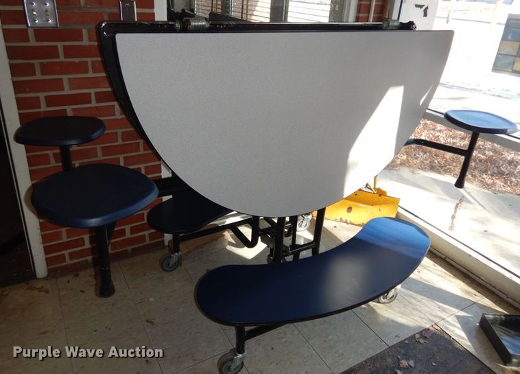 image for item KS9571 (5) fold up round lunch room tables