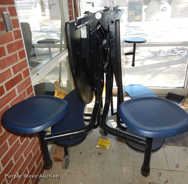 image for item KS9571 (5) fold up round lunch room tables