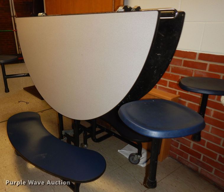 image for item KS9571 (5) fold up round lunch room tables