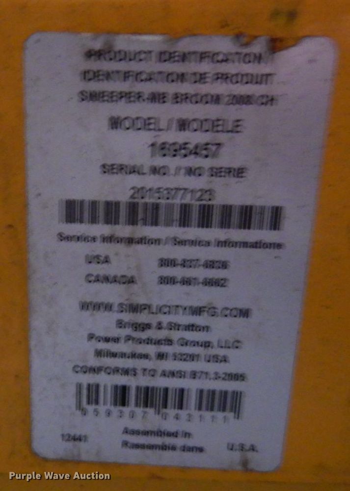 image for item KU9754 M-B 1695457  sweeper