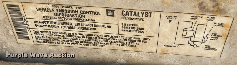 image for item KV9712 2004 GMC Canyon  pickup truck