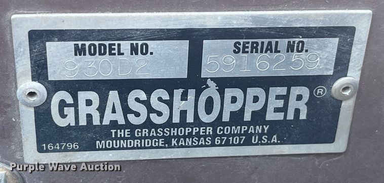 image for item LA9786 Grasshopper 930D2  ZTR lawn mower