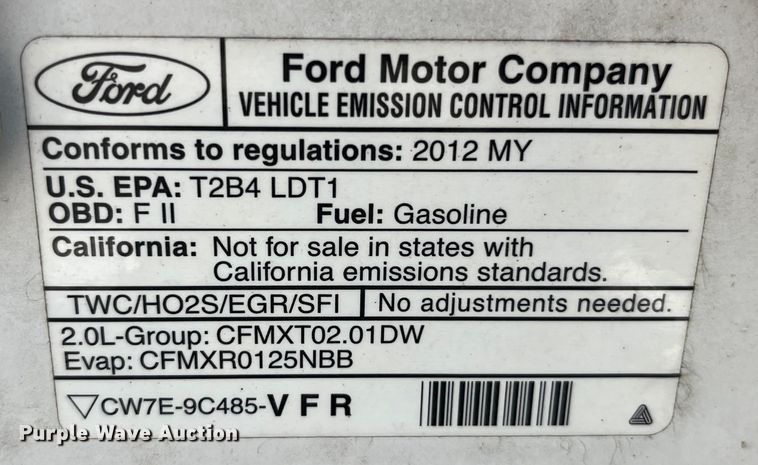 image for item LA9792 2012 Ford Transit Connect XL  van