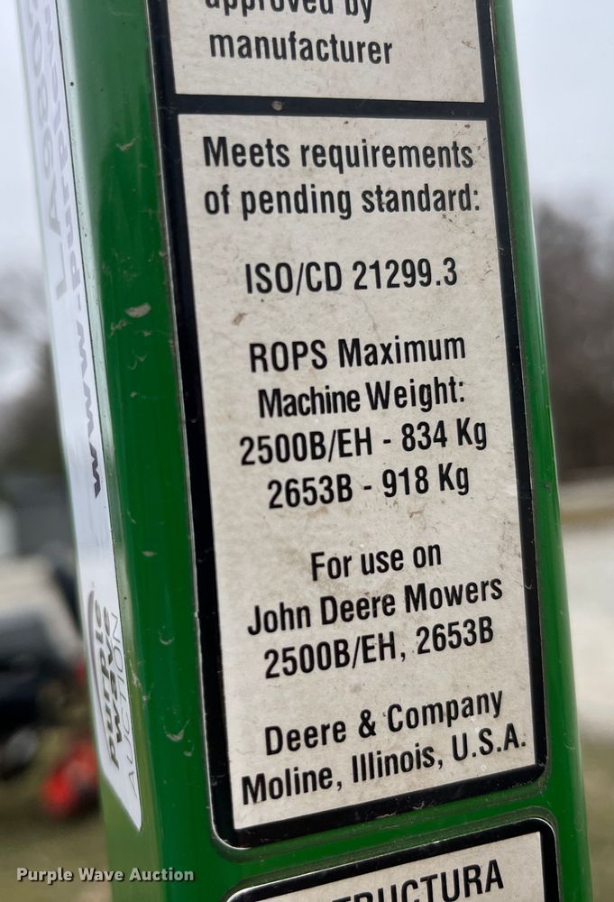 image for item LA9802 John Deere 2500B  reel mower