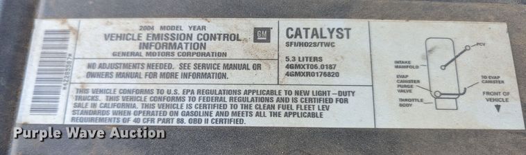 image for item LF9645 2004 GMC Sierra 1500  Ext. Cab pickup truck