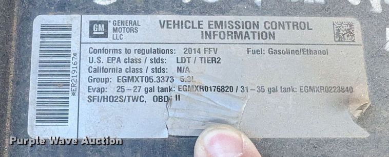 image for item LF9646 2014 Chevrolet Tahoe Police  SUV