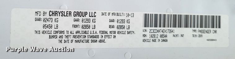 image for item LR9181 2014 Dodge Charger Police