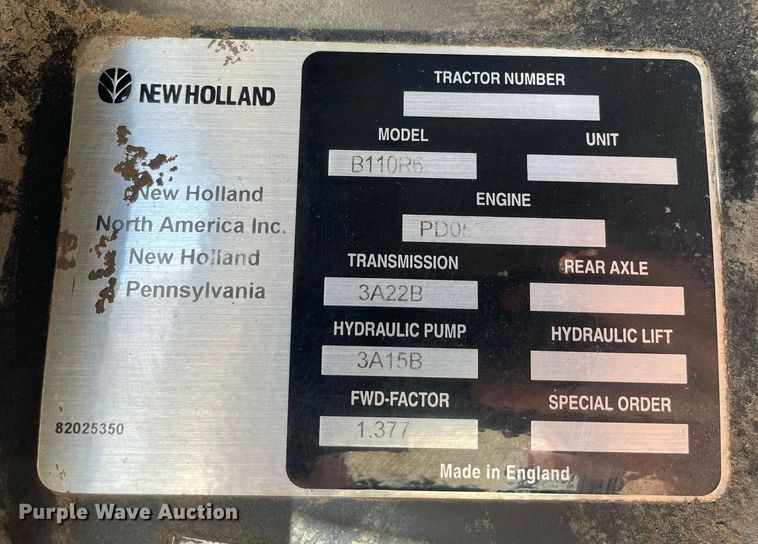 image for item MA9926 New Holland TS110  MFWD tractor