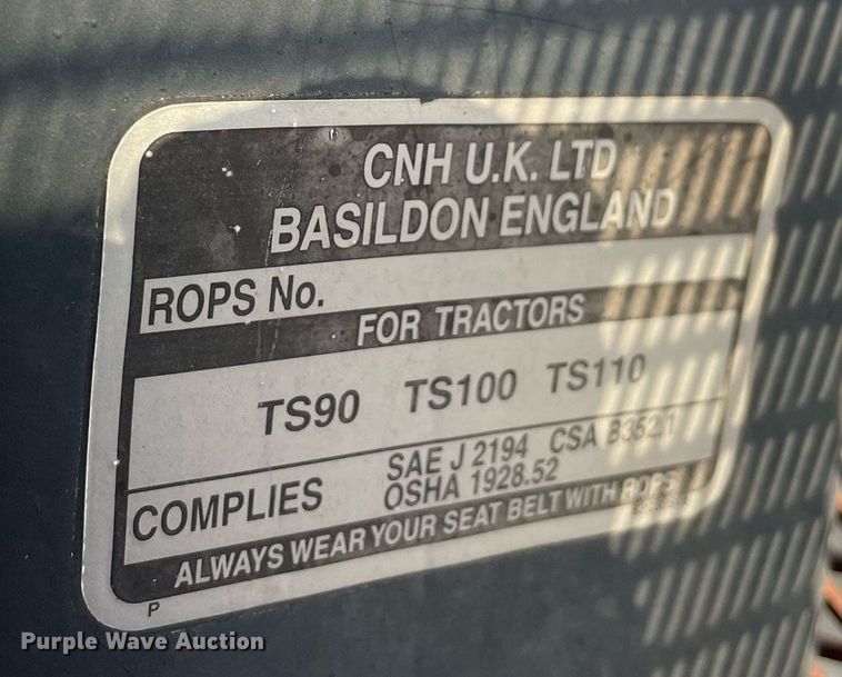 image for item MA9930 New Holland TS110  MFWD tractor