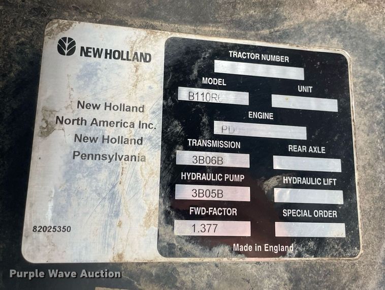 image for item MA9930 New Holland TS110  MFWD tractor