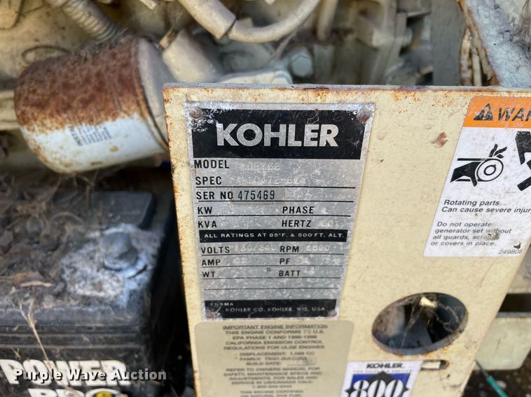 image for item MA9939 Kohler 10RY62  generator
