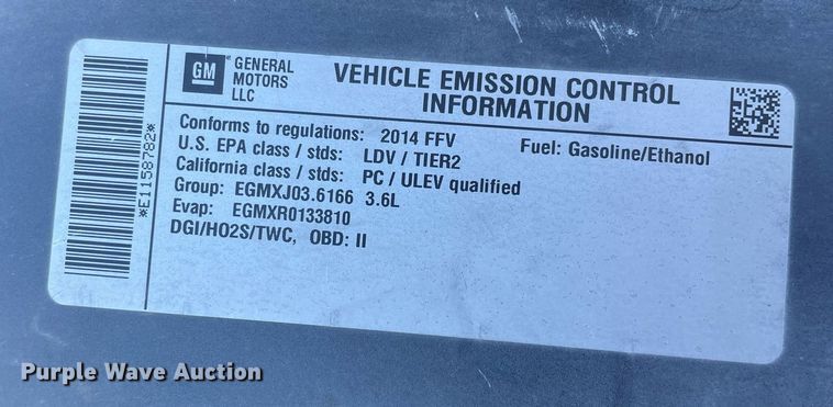 image for item MA9952 2014 Chevrolet Impala