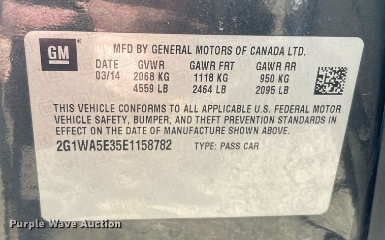 image for item MA9952 2014 Chevrolet Impala