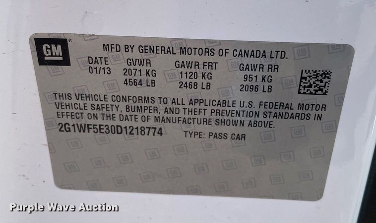 image for item MA9953 2013 Chevrolet Impala