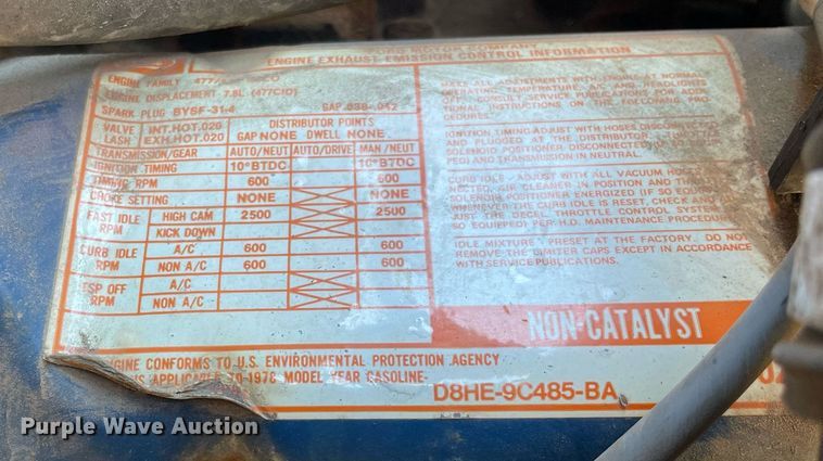 image for item MA9964 1978 Ford 800  pumper fire truck