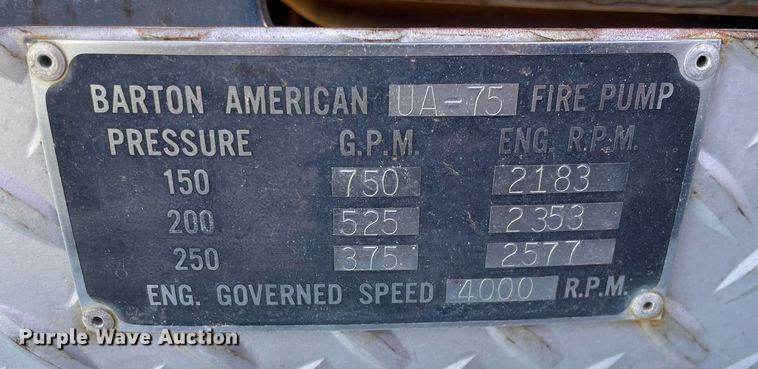 image for item MA9966 1973 Ford F750  pumper fire truck