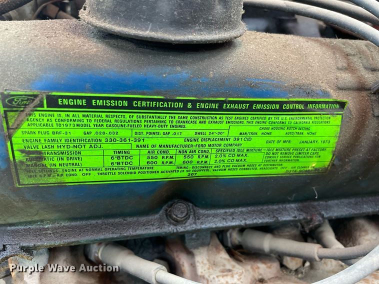 image for item MA9966 1973 Ford F750  pumper fire truck