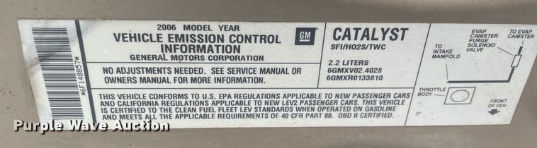 image for item MA9968 2006 Chevrolet Malibu