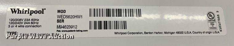 image for item MA9981 (2) Whirlpool washer and dryer sets