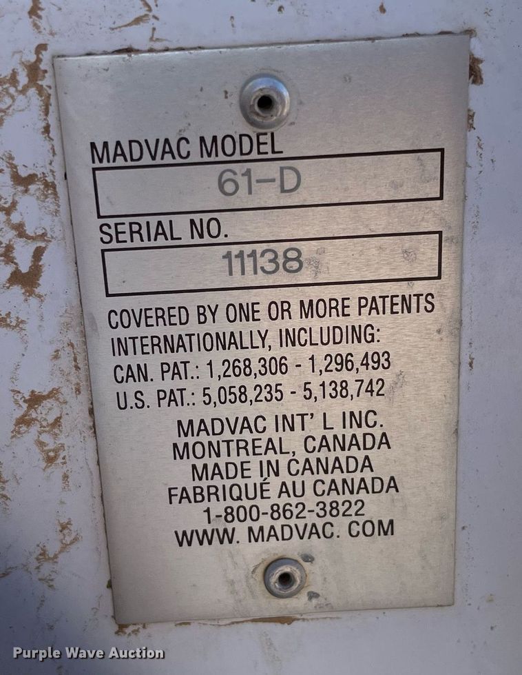 image for item MA9997 Madvac 61-D  lawn vacuum