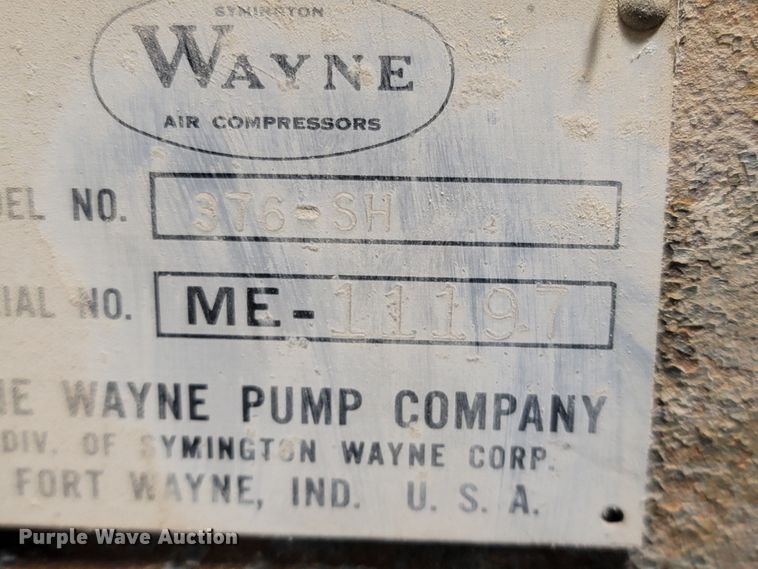 image for item MB9787 Wayne 376-SH  air compressor