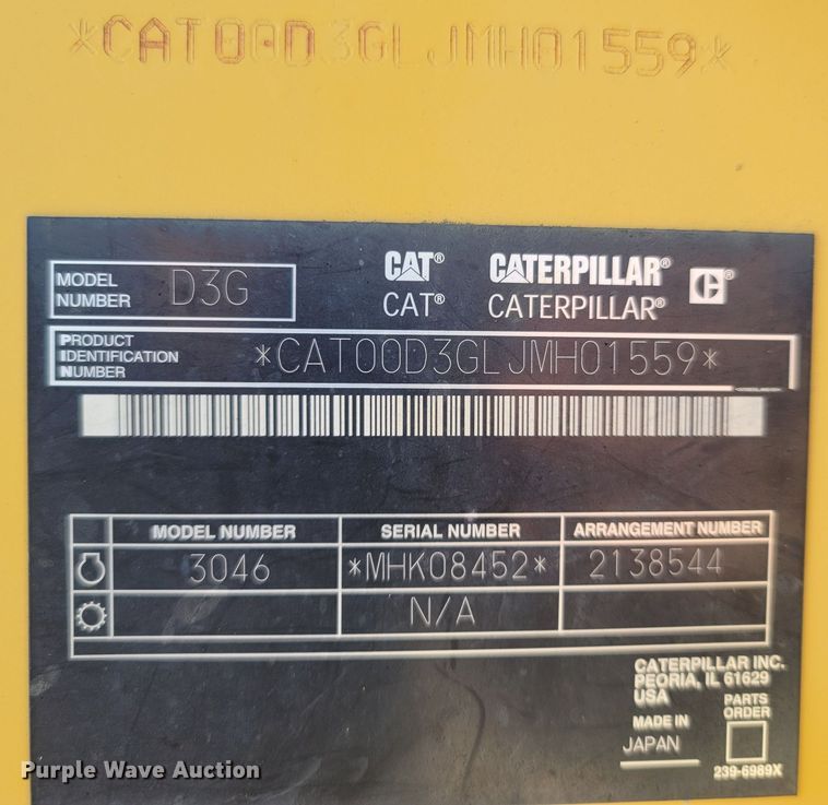 image for item MB9788 2005 Caterpillar D3GXL  dozer