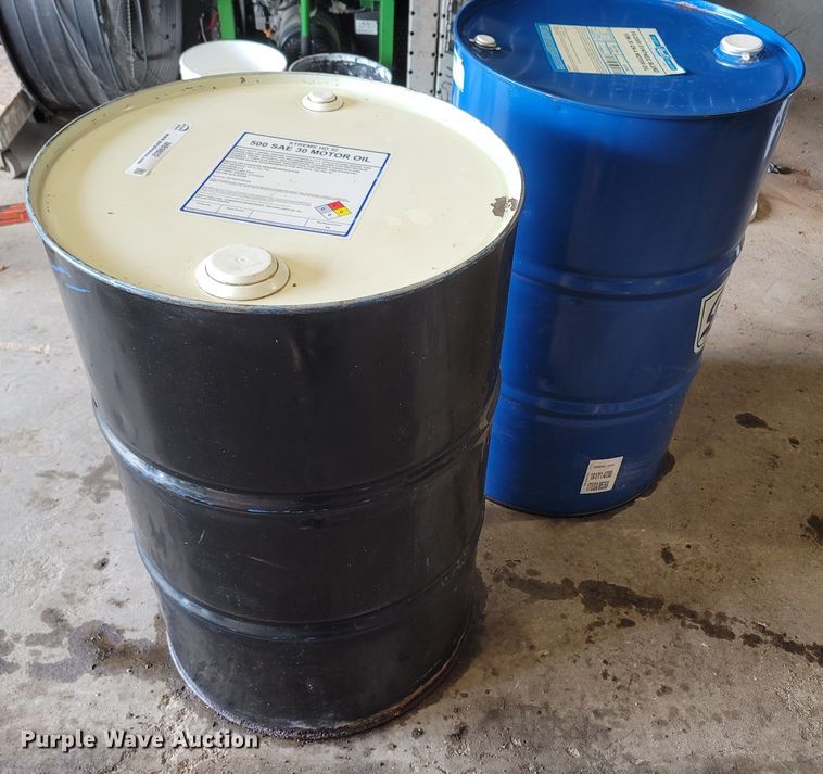 image for item MB9802 (2) 55 gallon oil drums