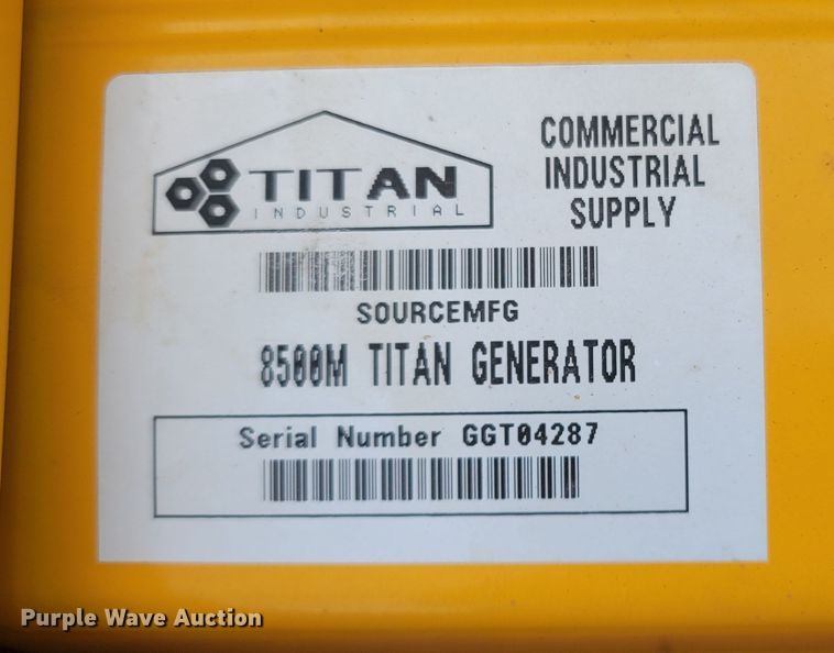 image for item MB9808 Titan 8500  generator