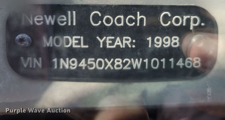 image for item MB9825 1998 Newell  RV