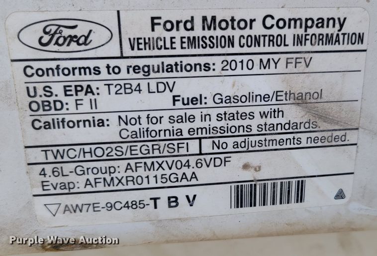 image for item MC9548 2010 Ford Crown Victoria Police Interceptor