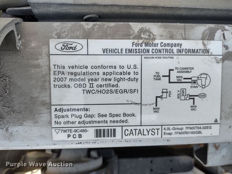 image for item MD9321 2007 Ford Ranger  SuperCab pickup truck